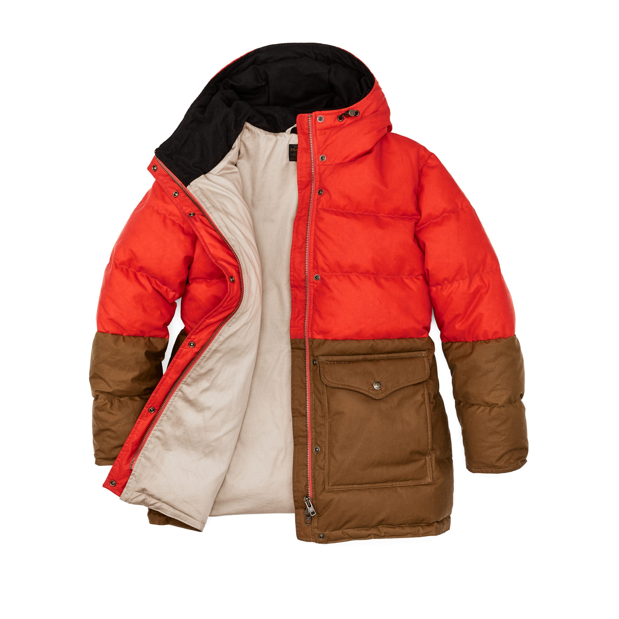 Women's Waxed Down Parka - Dark Tan / Campfire - Image 3