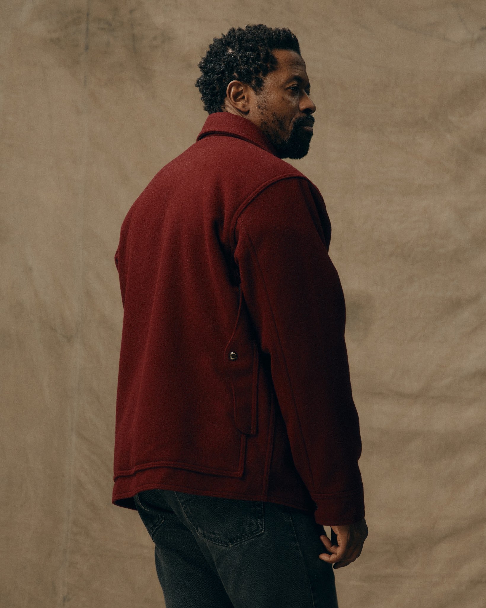 1940s Mackinaw Wool Cruiser Jacket - Wine - Image 2