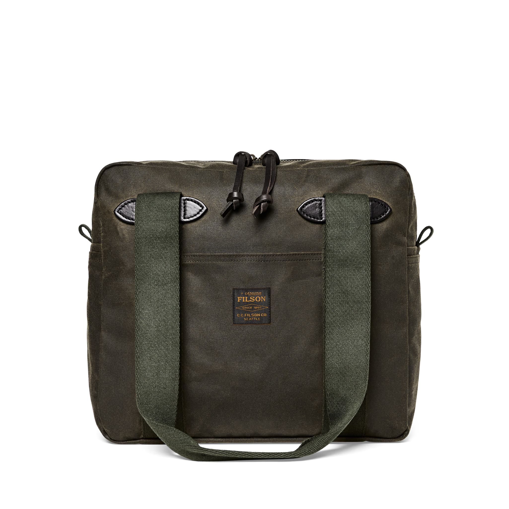 Tin Cloth Zipper Tote Bag - Otter Green