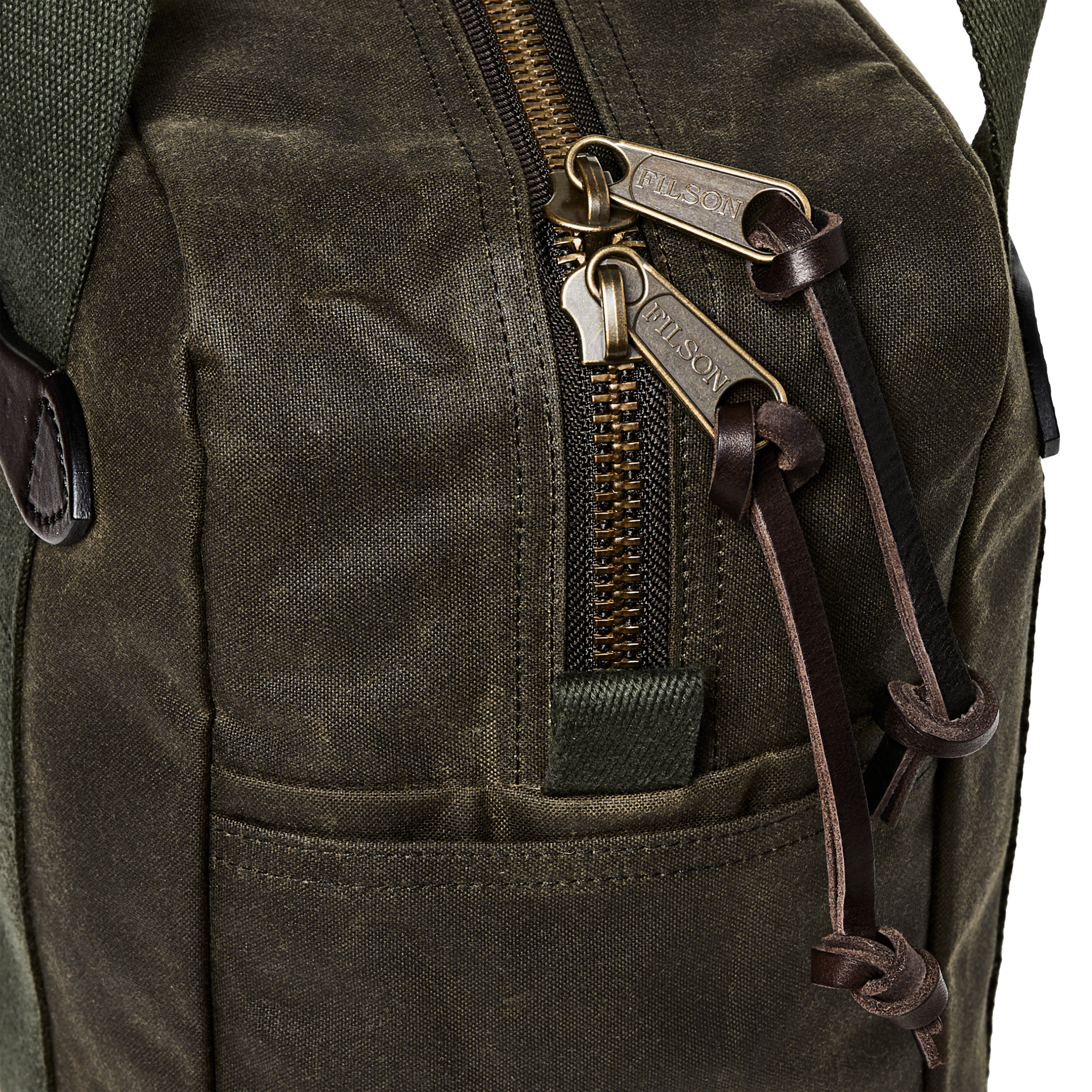 Tin Cloth Zipper Tote Bag - Otter Green - Image 5