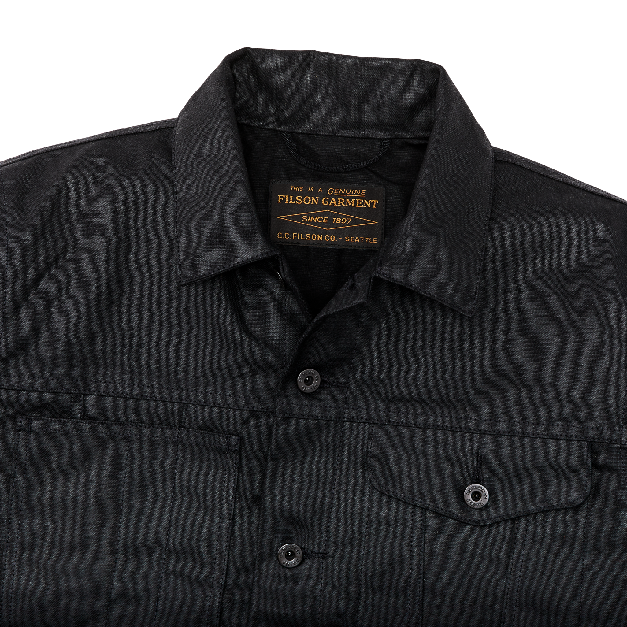 Tin Cloth Short Lined Cruiser Jacket - Black - Image 7