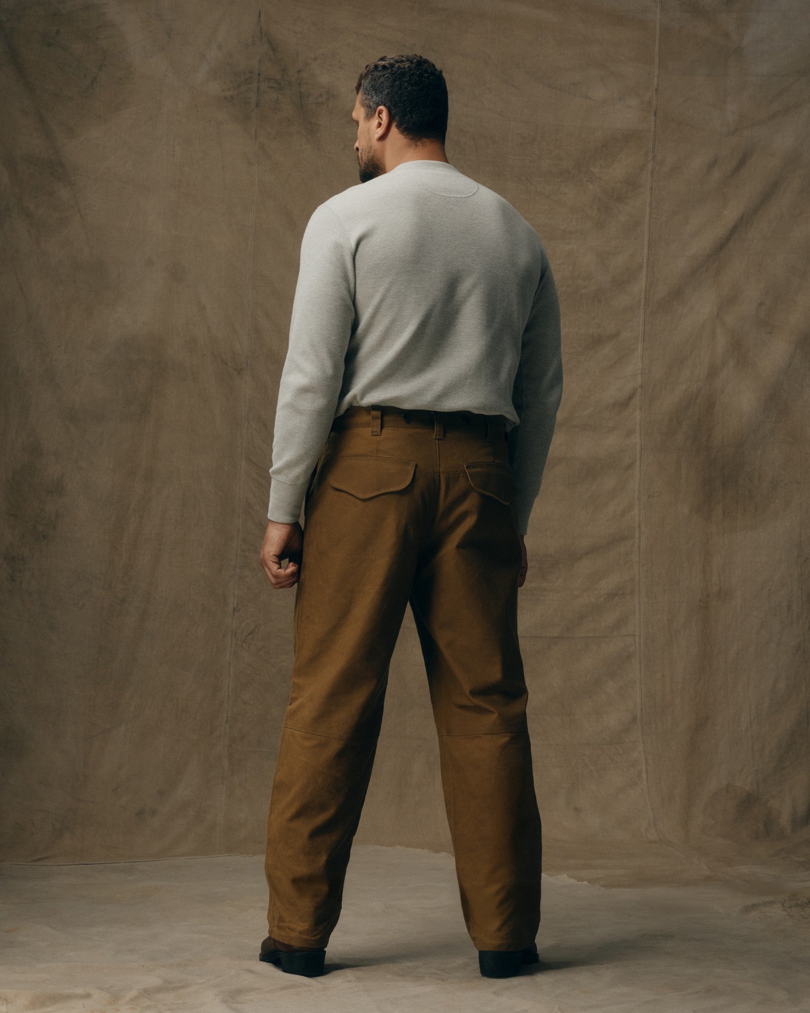 Oil Finish Double Tin Cloth Pants - Dark Tan - Image 2