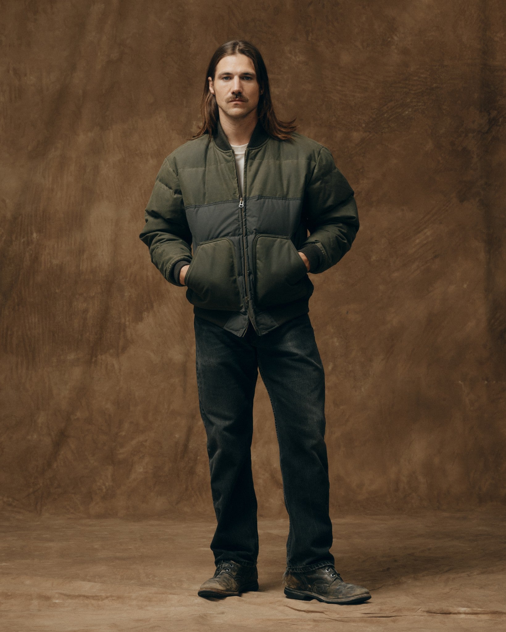 Down Bomber Jacket - Otter Green - Image 7