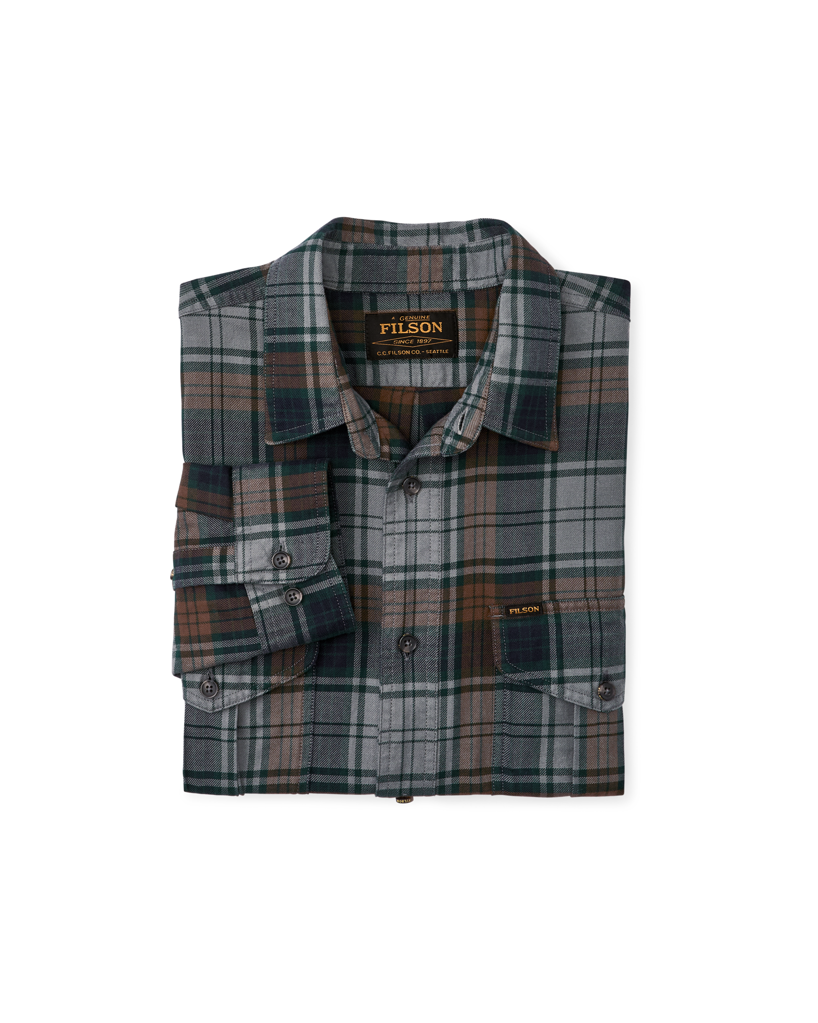 Lightweight Alaskan Guide Shirt - Gray / Navy / Multi Plaid - Image 5