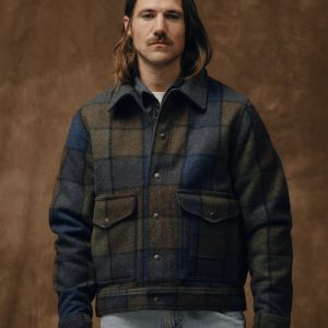 Mackinaw Wool Work Jacket - Blue / Brown / Gray Plaid