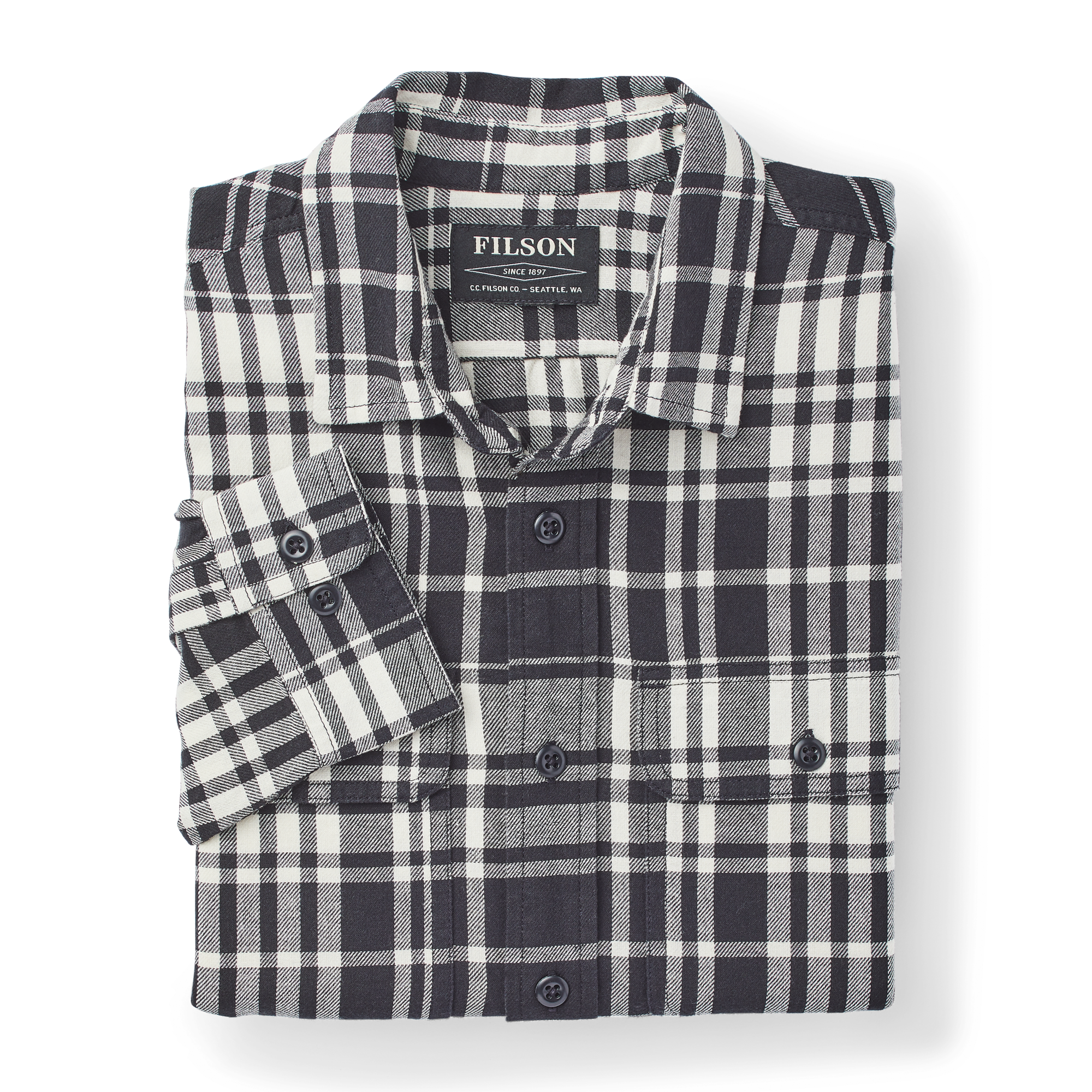 Scout Shirt - Black/cream Plaid - Image 3