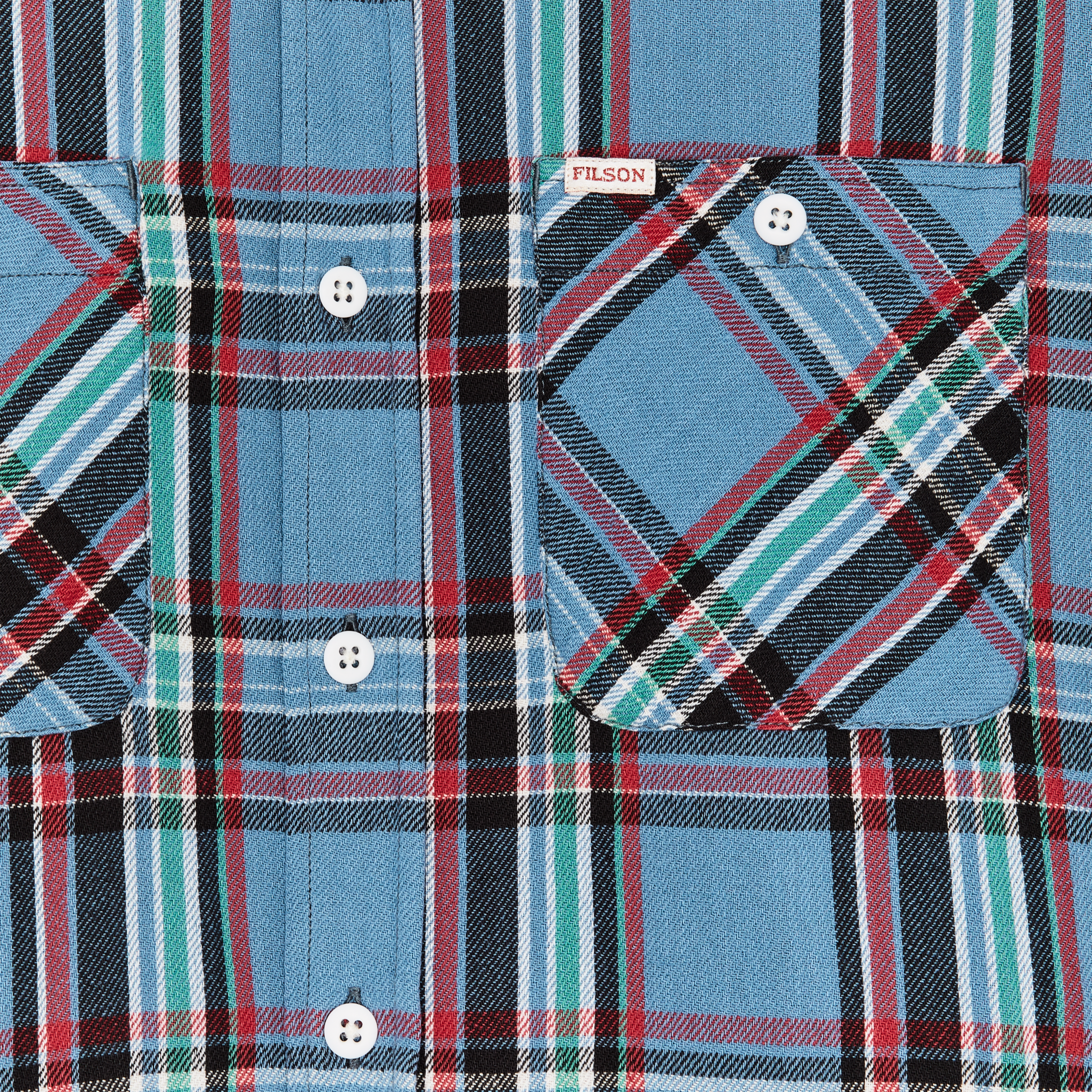 The Rangeland Flannel Shirt - Light Blue / Red Plaid - Image 4