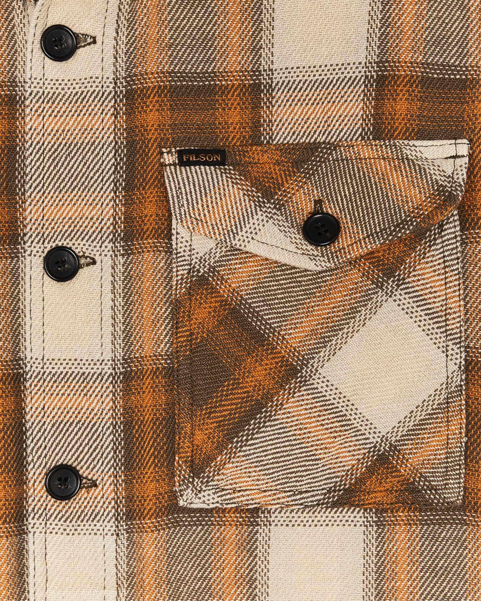 Deer Island Jac-shirt - Orange / Brown Shadow Plaid - Image 4