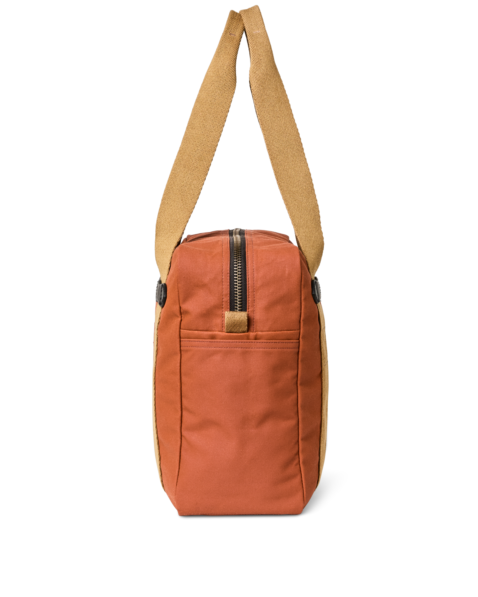 Tin Cloth Zipper Tote Bag - Rust - Image 4