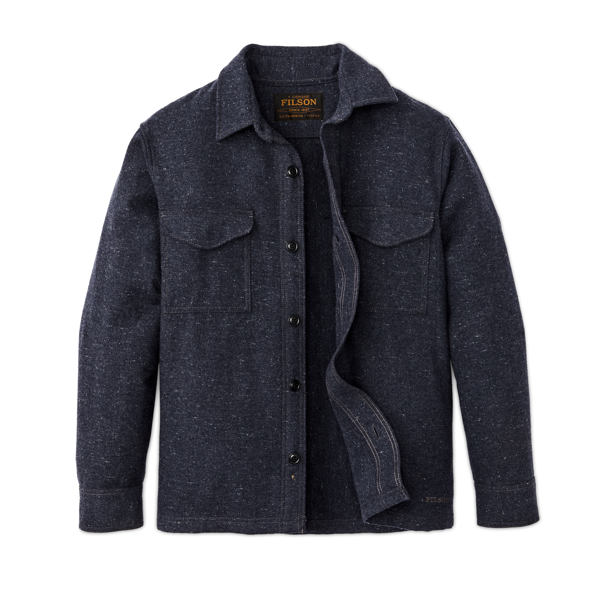 Heathered Wool Jac-shirt - Blue Heather - Image 3