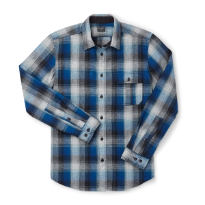 Rustic Oxford Shirt - Indigo/black/charcoal Plaid