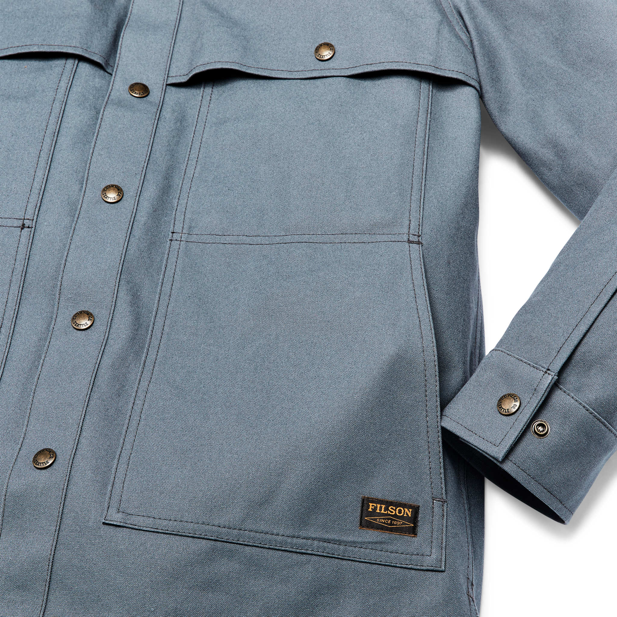 Dry Tin Cloth Forester Jac-shirt - Storm Blue - Image 5